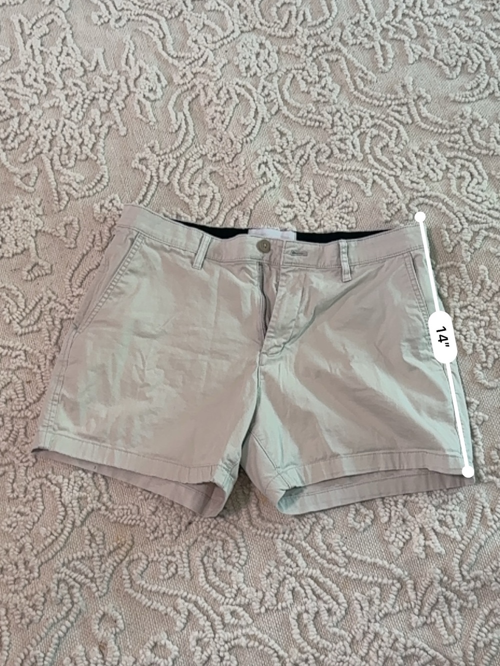 Light Khaki men Casual Cotton Shorts